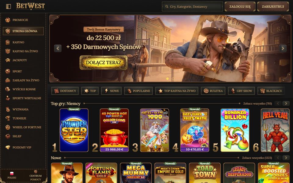 Betwest Casino — lobby